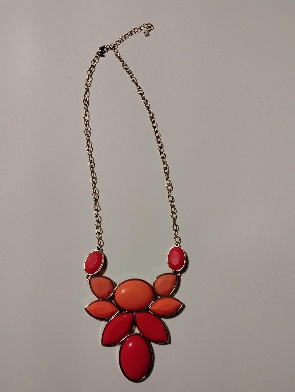 Statement Orange & Peach Bib Necklace - Women Jewelry